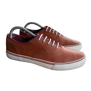 Fred Perry Men's Brown Leather Sneaker Lace Up Casual Trainer 8M